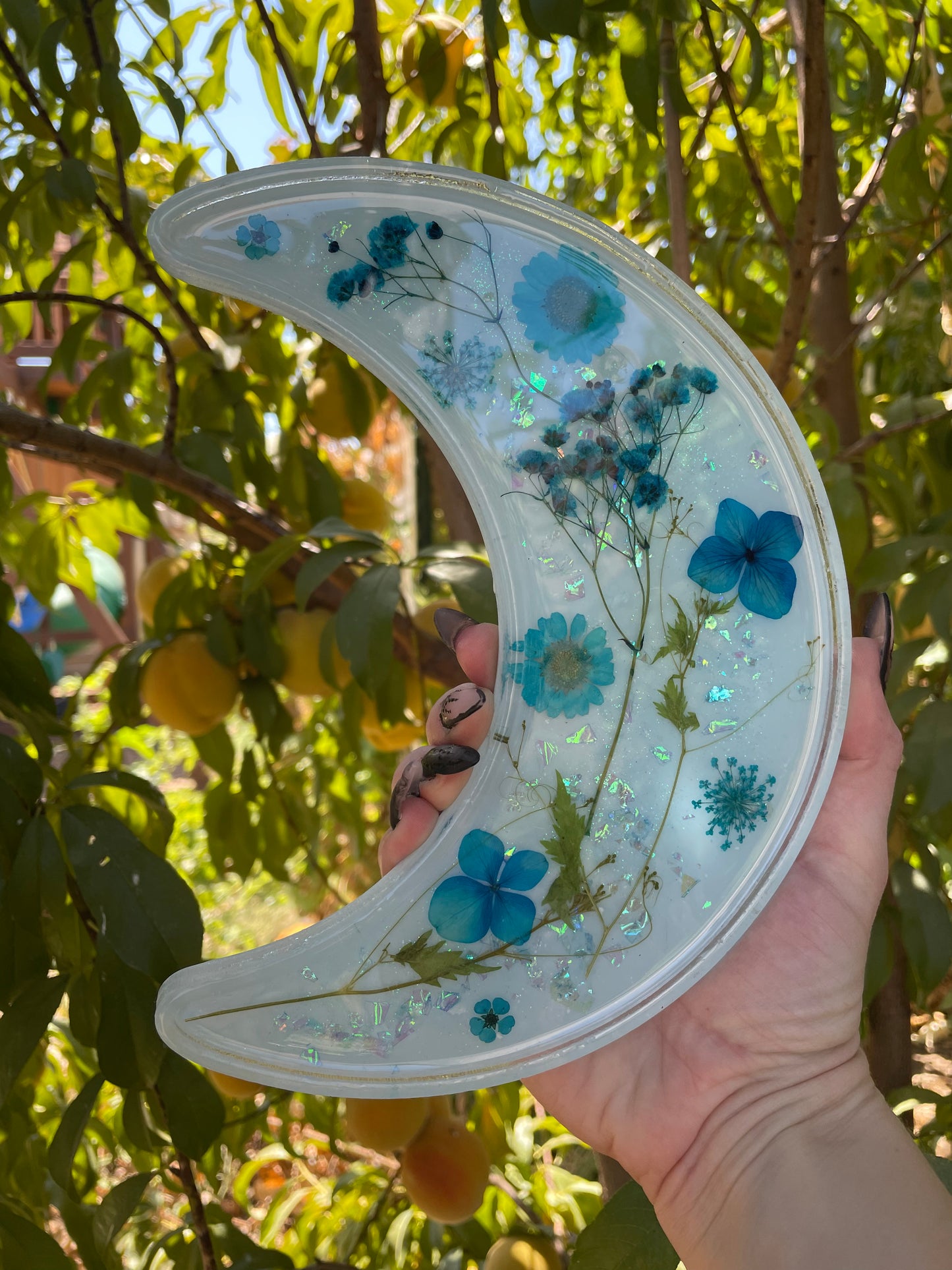 Sky and Flowers Moon Trinket Tray