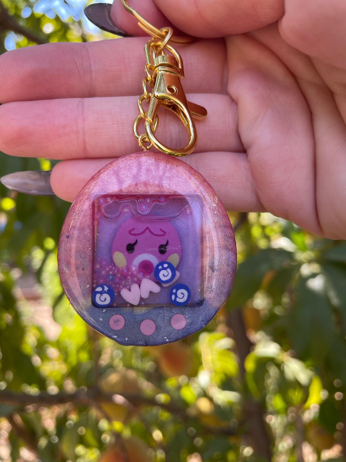 Pink Octopus Virtual Friend Summoner Shaker Charm