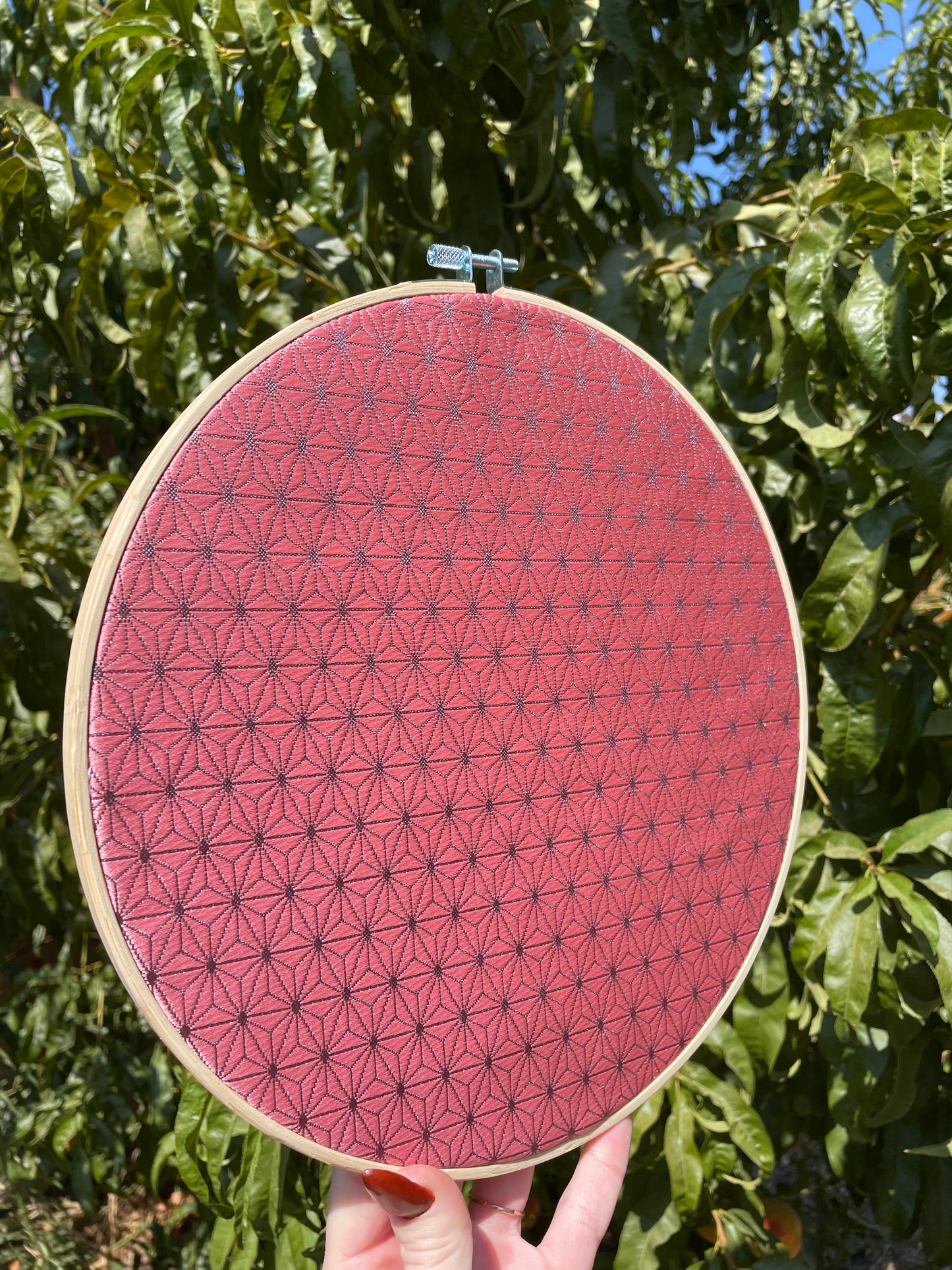 Pink Hemp Pattern Pin Hoop