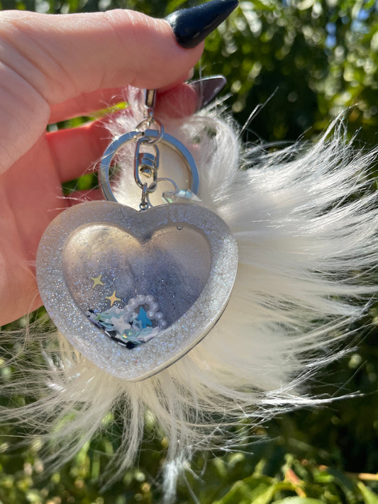 Misty Skies Heart Shaker Charm