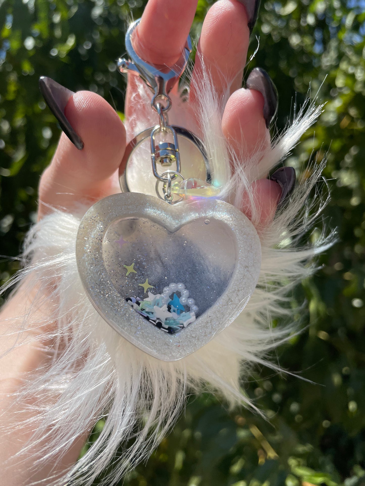 Misty Skies Heart Shaker Charm
