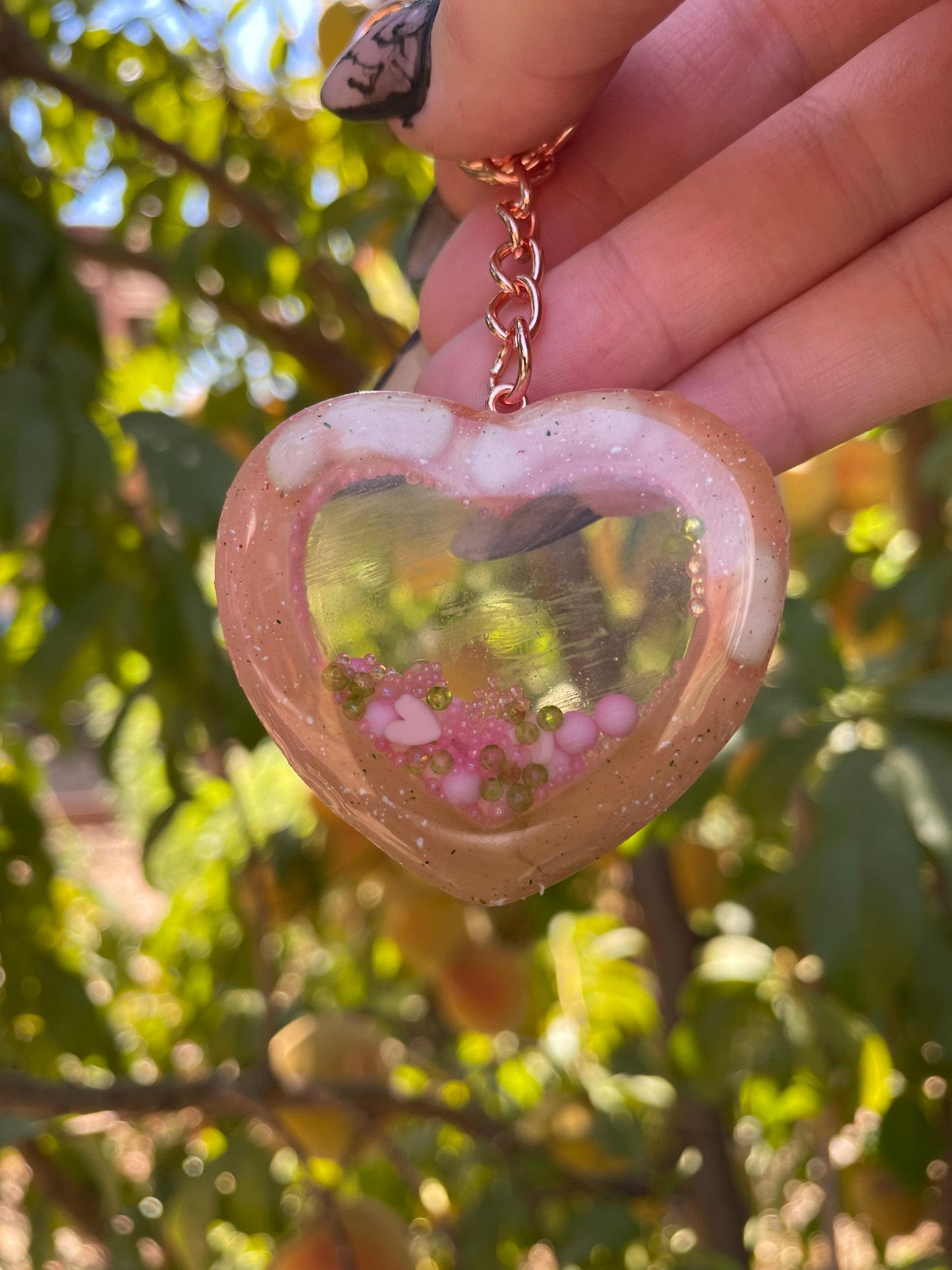 B-GRADE Heart Double-Sided Shaker Charm
