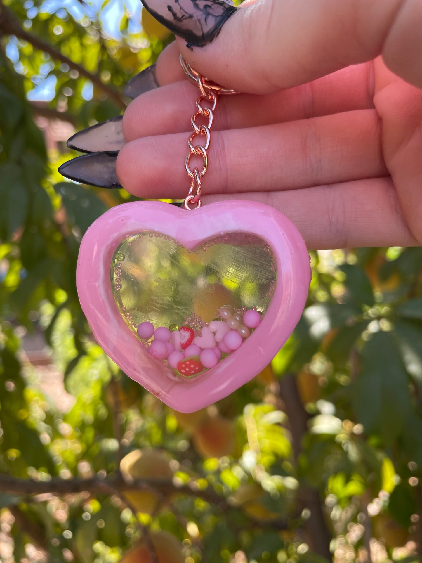 B-GRADE Heart Double-Sided Shaker Charm
