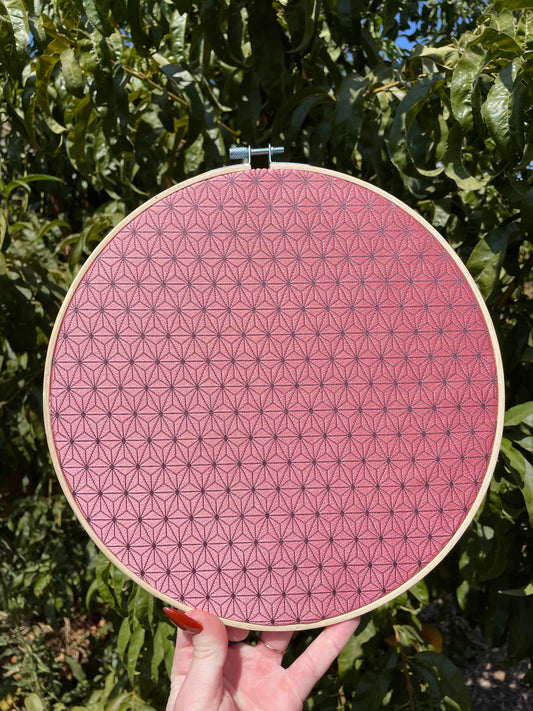 Pink Hemp Pattern Pin Hoop