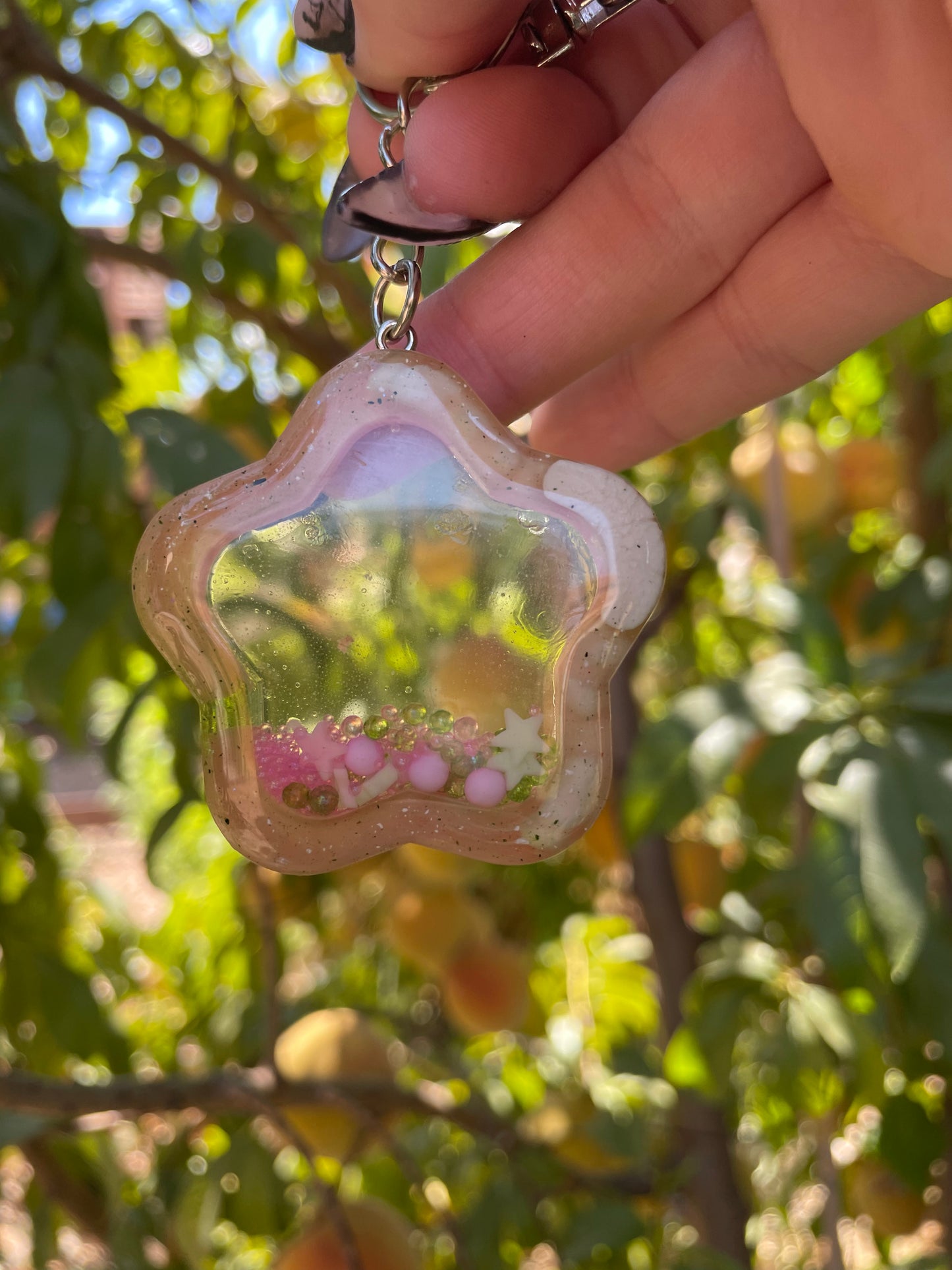 Double-Sided Strawberry Milk Star Shaker Charm